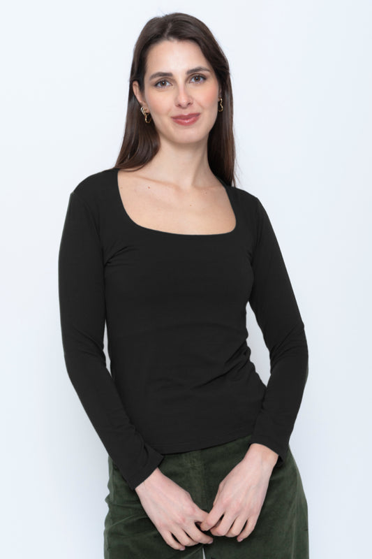 Cotton Square Neck Top