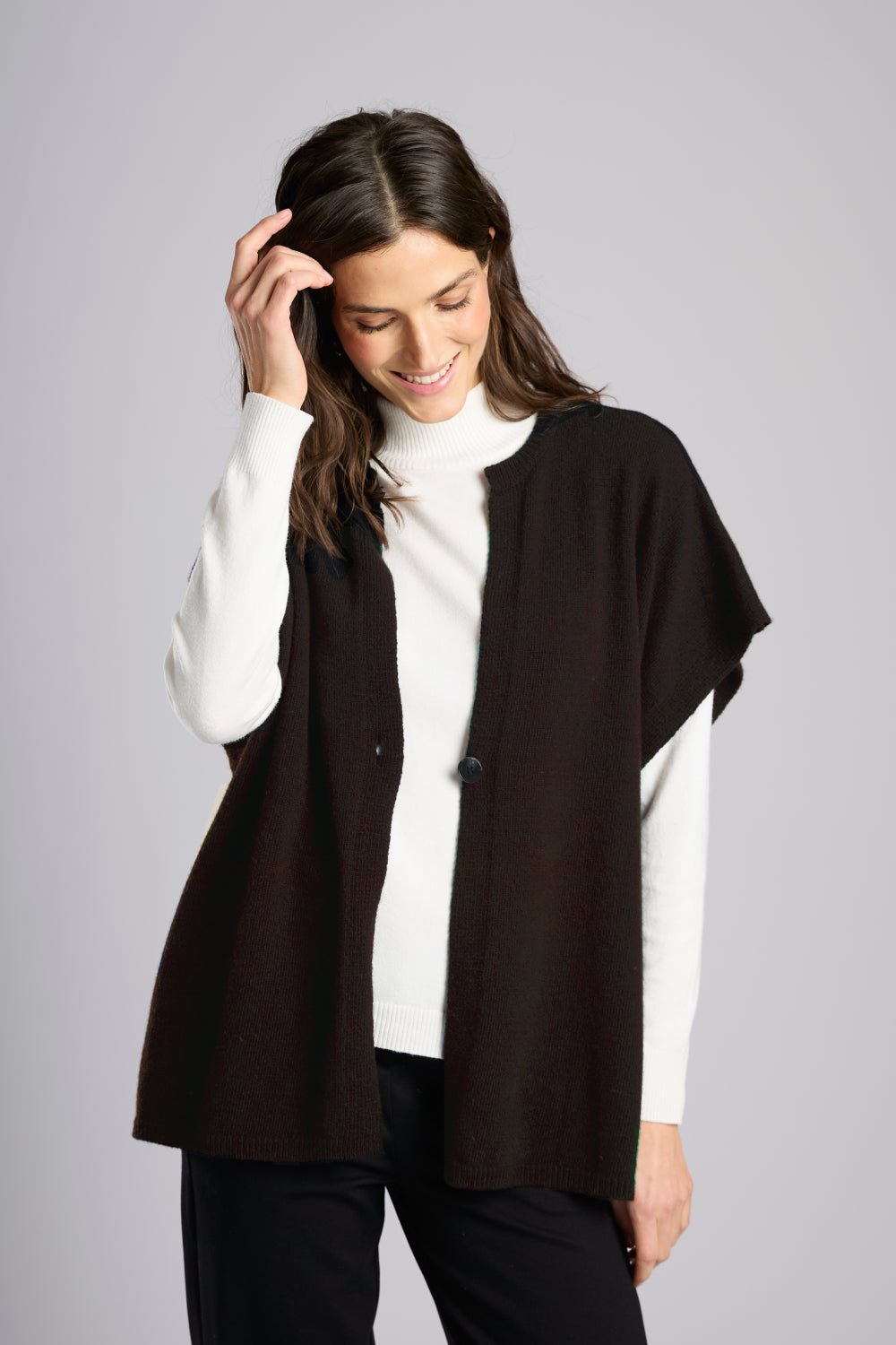 Sleeveless Knit Cardigan