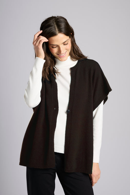 Sleeveless Knit Cardigan