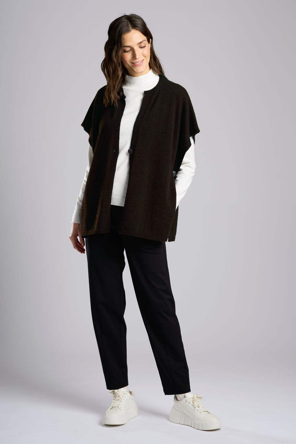 Sleeveless Knit Cardigan