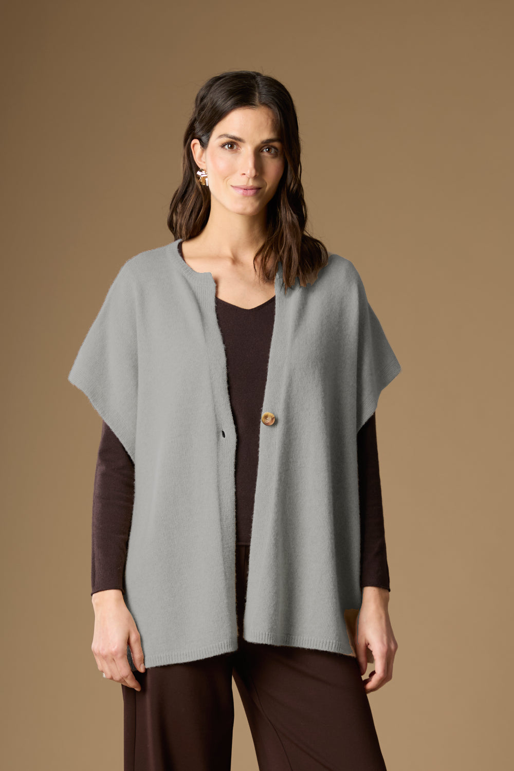 Sleeveless Knit Cardigan