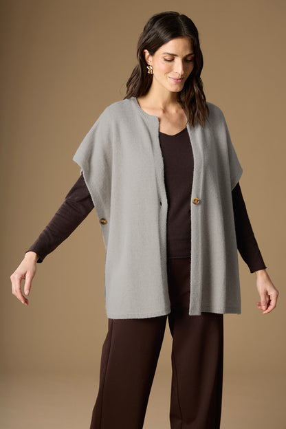 Sleeveless Knit Cardigan