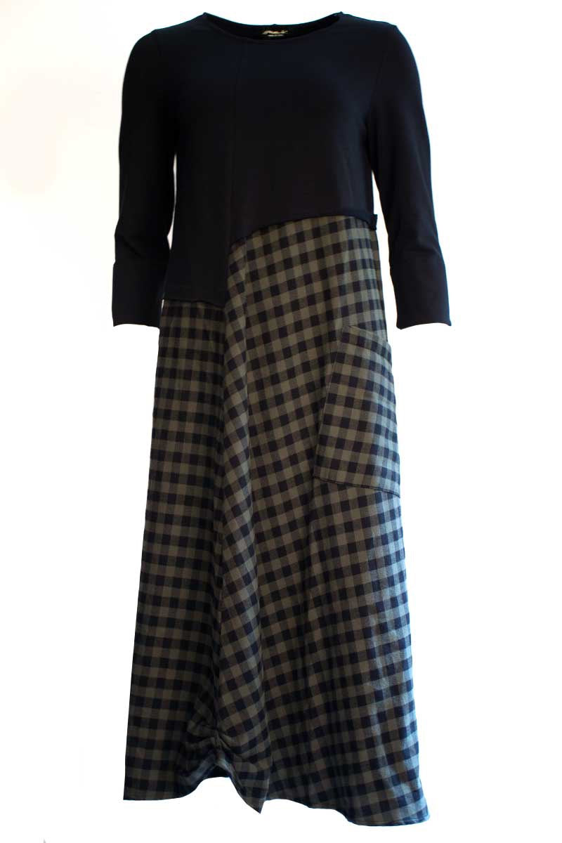 Mama B Merlo Dress Black and Green