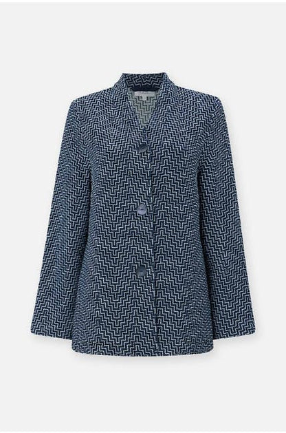 Sahara Aztec Jaquard Denim Jacket Midnight