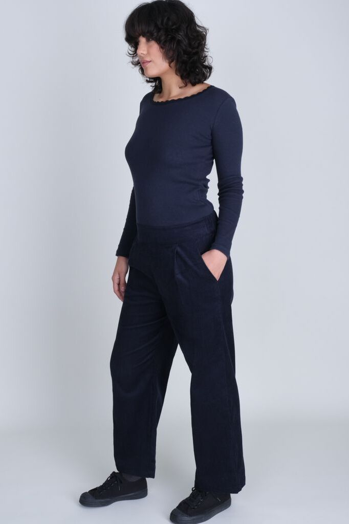 Bibico Cali Pointelle Top Navy Blue