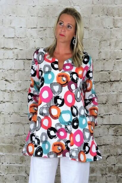 Out of Xile Linen Tunic Cerise