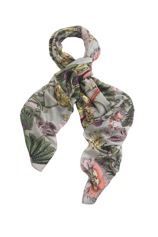 One Hundred Stars Eccentric Blooms Scarf Putty