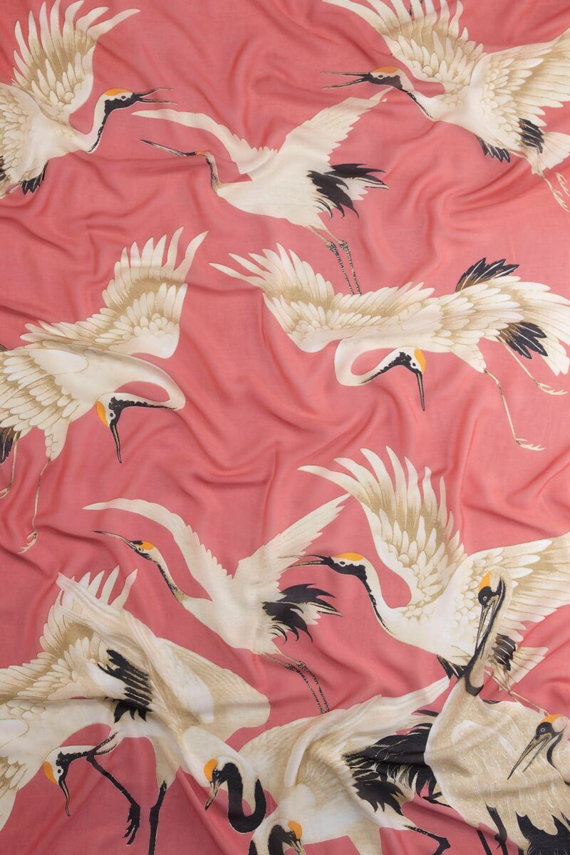 One Hundred Stars Stork Scarf Lipstick Pink