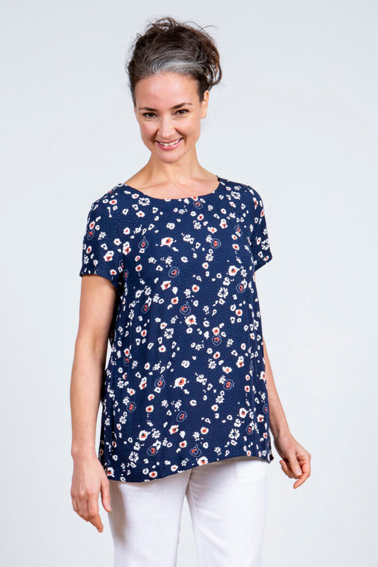 Lily and Me Rose Top Ditsy Navy