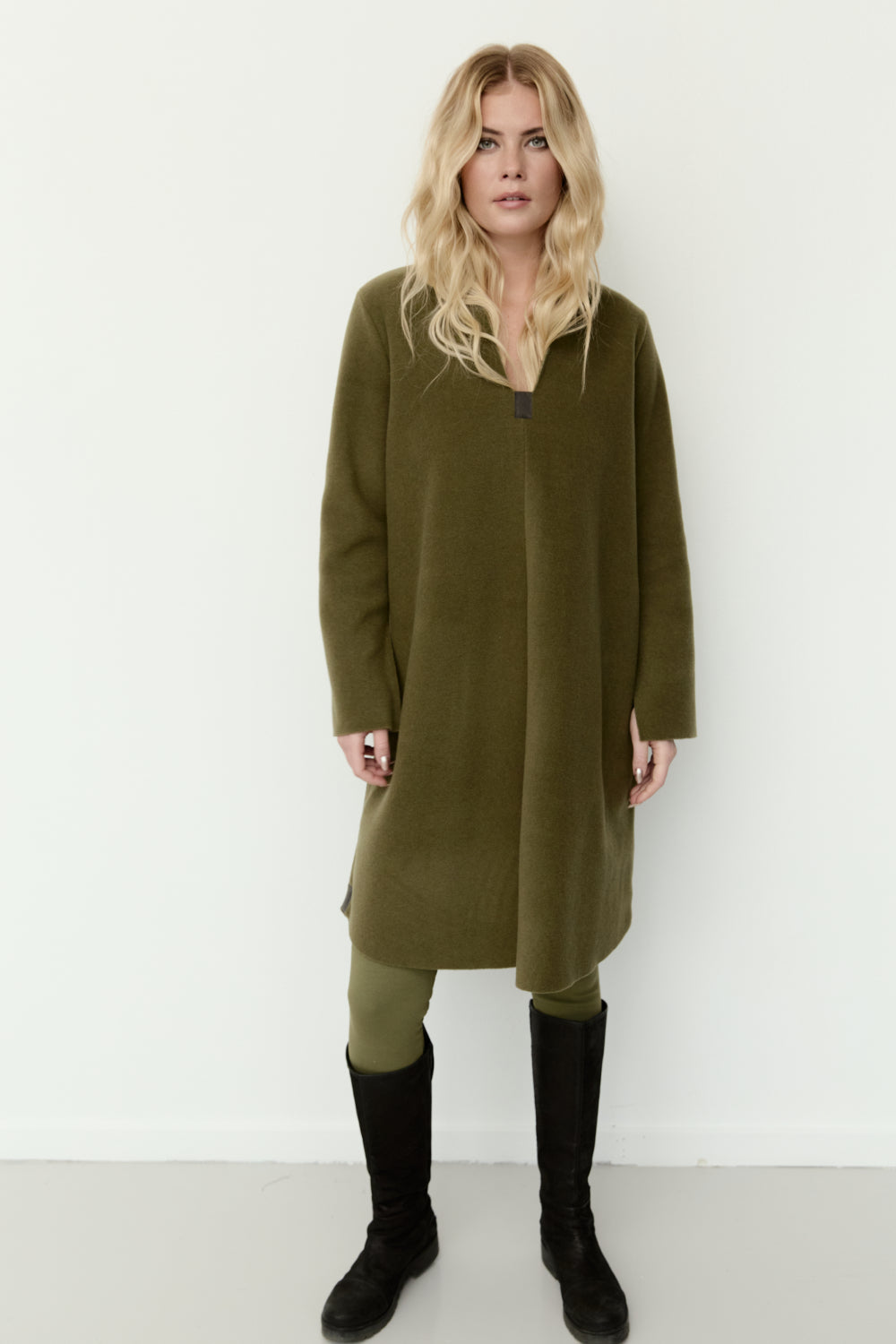 Fleece V Dress