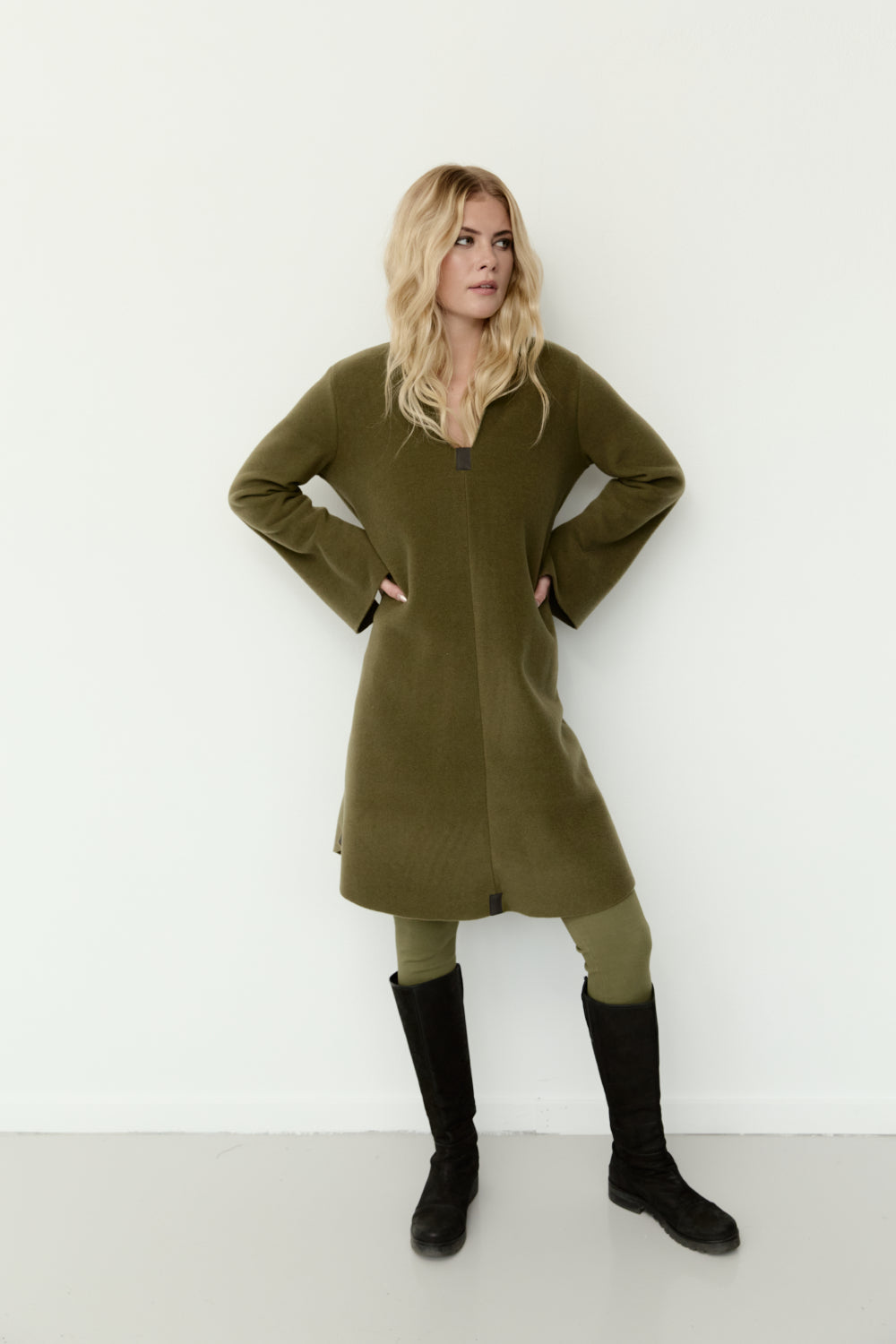 Fleece V Dress