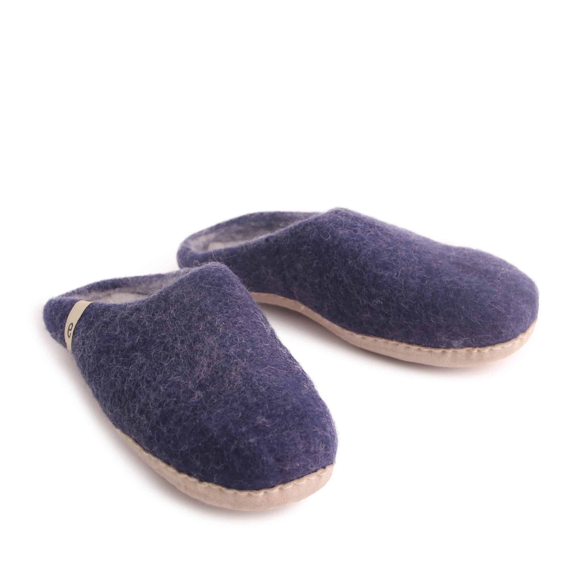 Egos Shoes Merino Wool Slipper Blue