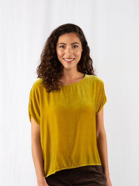 Cut Loose Velvet High Low Top Sour Apple