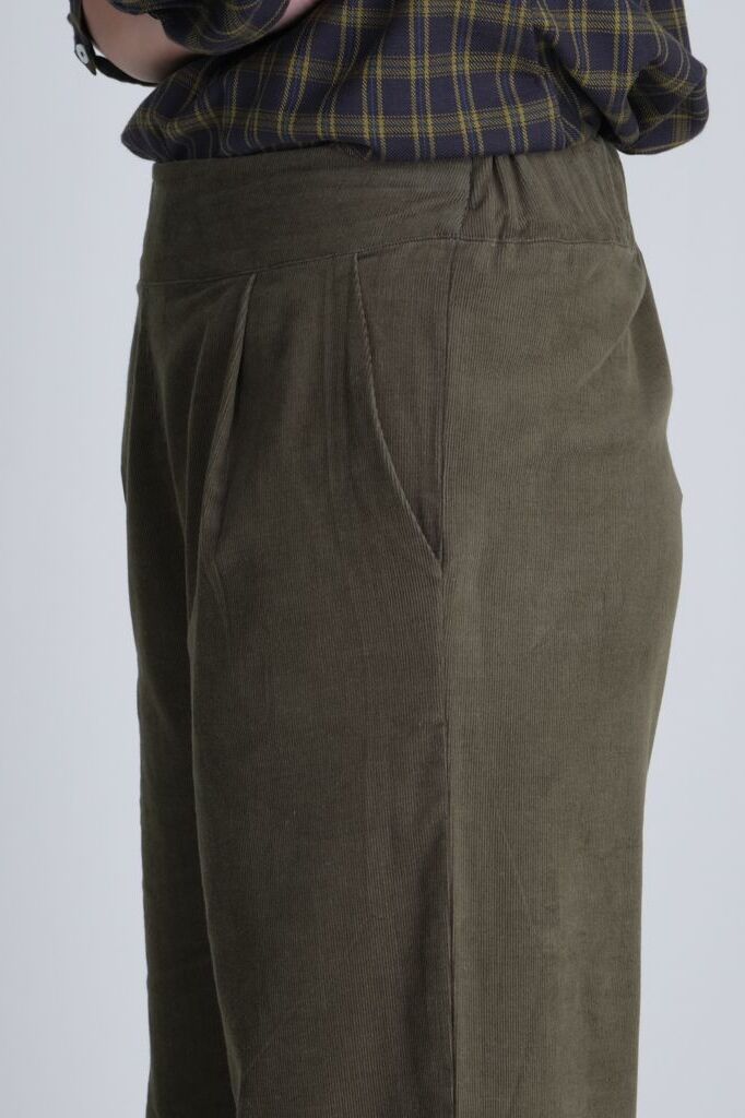 Bibico Carine Day Green Cord Trousers 