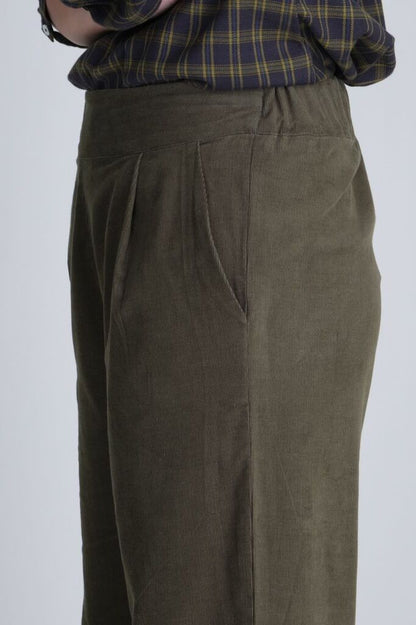 Bibico Carine Day Green Cord Trousers 