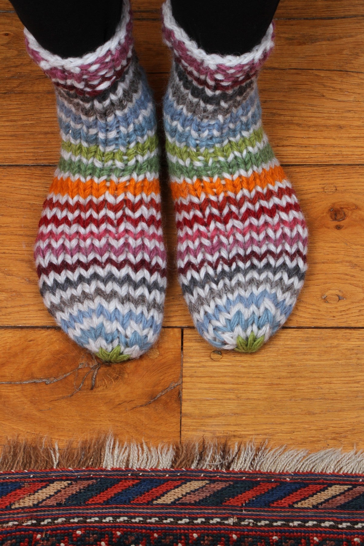 Pachamama Hoxton Stripe Sofa Socks White