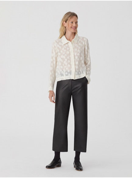 Nice Things Leaves Jacquard Shirt Ecru
