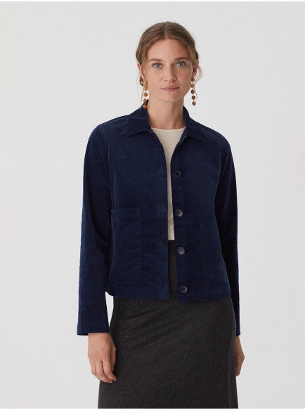 Nice Things Velvet Jacket Navy