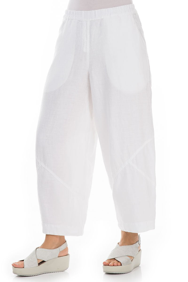Grizas White Linen 3709 Trousers