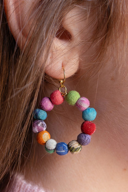 Kantha Classic Petite Hoops