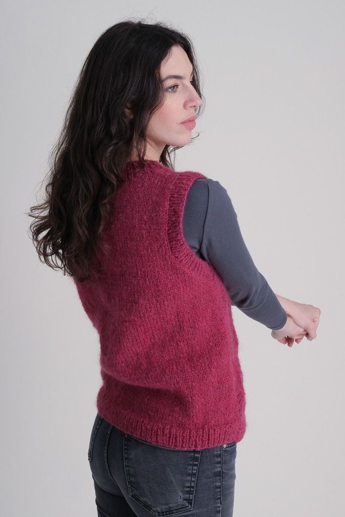 Bibico Bailey Knitted Vest Bouganville Pink
