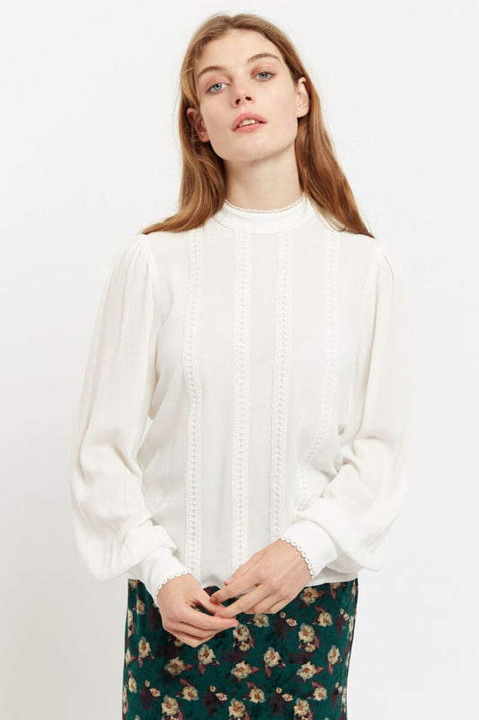 Louche Enni Long Sleeve Blouse White