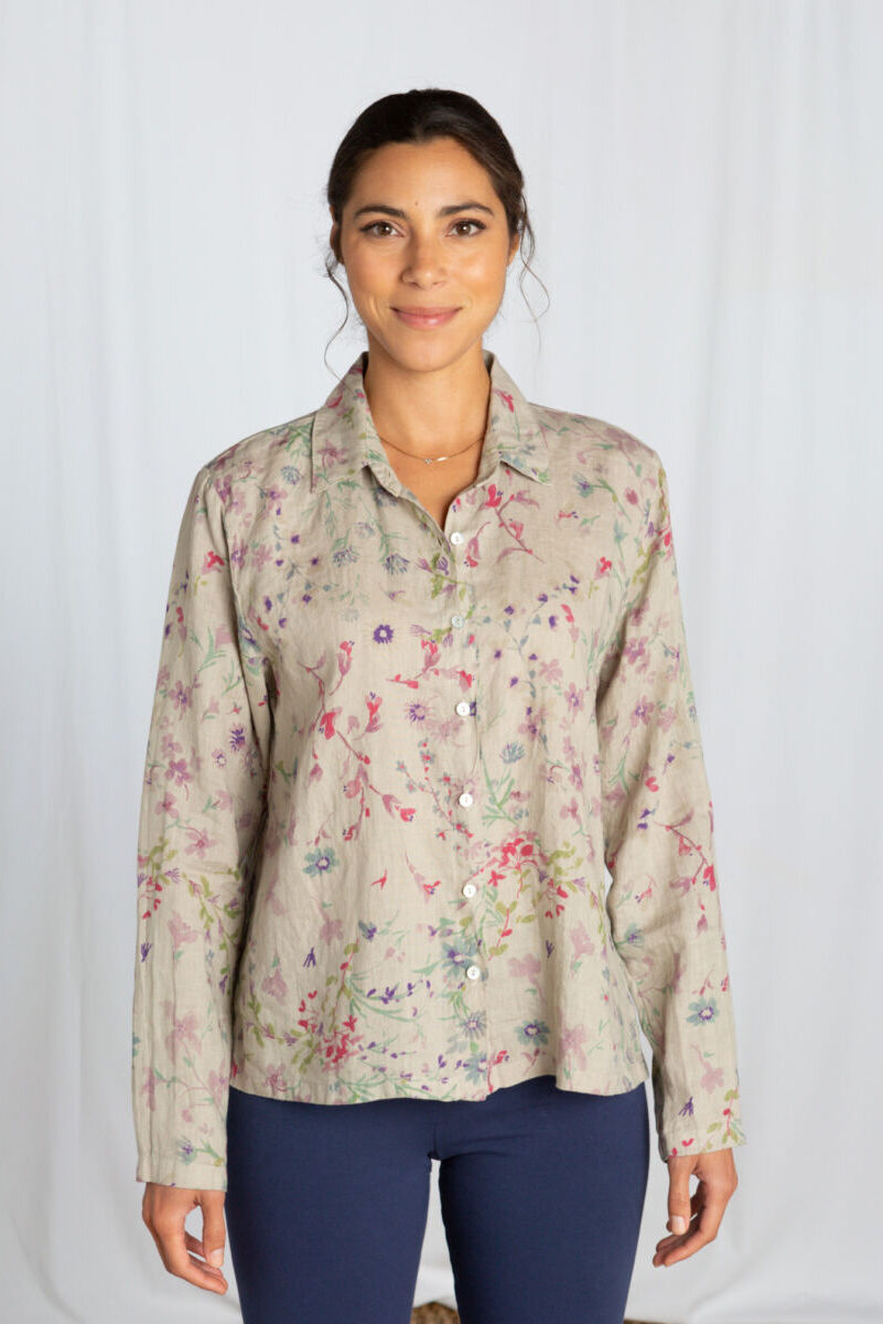 Cut Loose Aline Shirt Spring Bouquet Rye