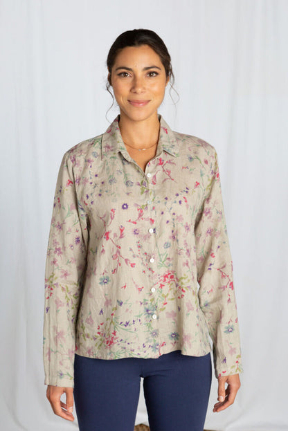 Cut Loose Aline Shirt Spring Bouquet Rye