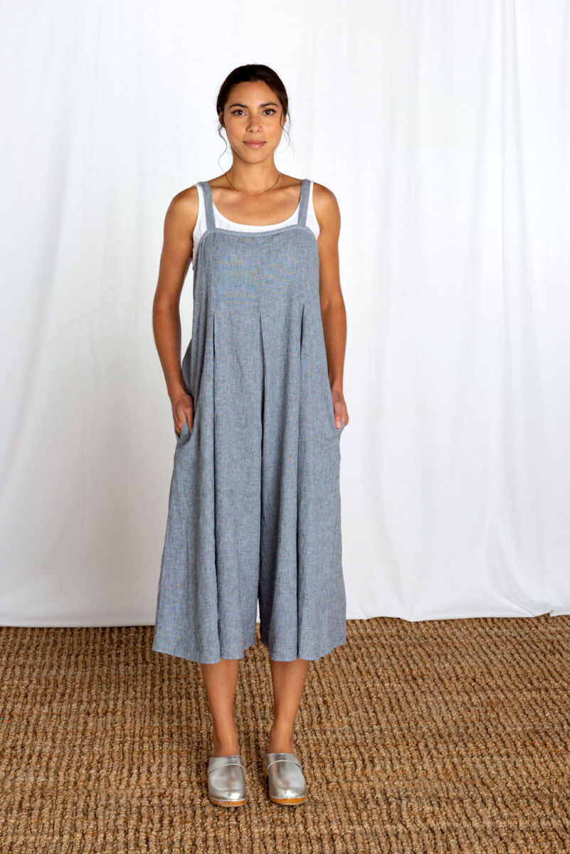 Cut Loose Crosshatch Crop Jumpsuit Cathedral
