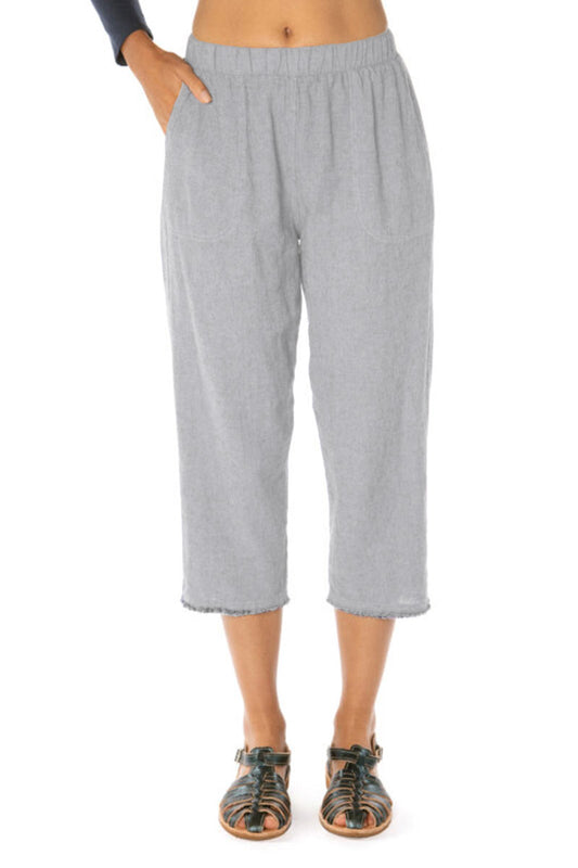 Cut Loose Crosshatch Raw Edge Crop White White