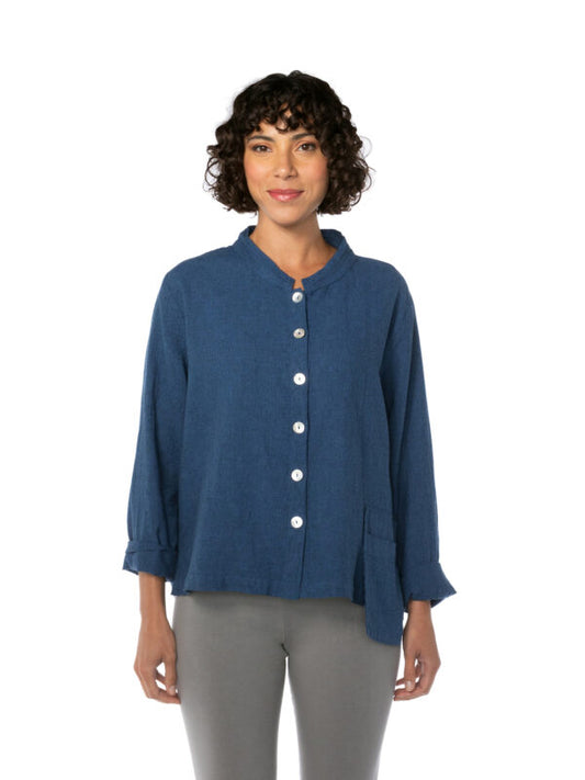 Cut Loose Crosshatch Cargo Jacket Atlantic Blue