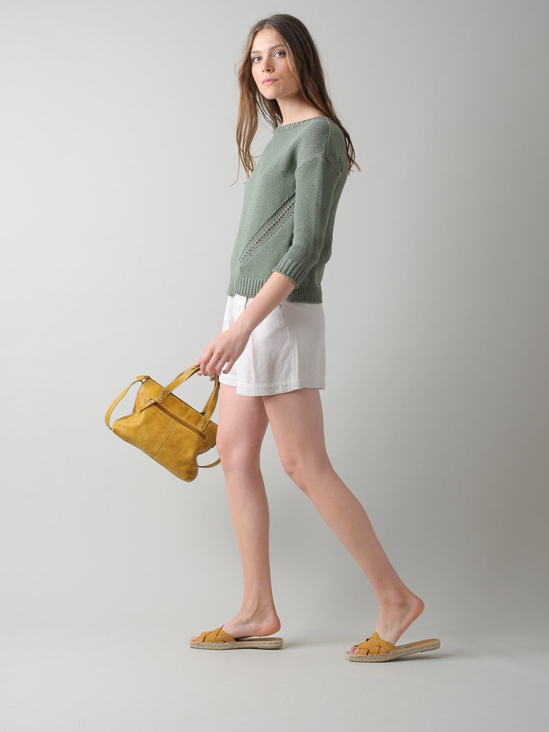 Indi & Cold Recycled Fibred Sweater Khaki