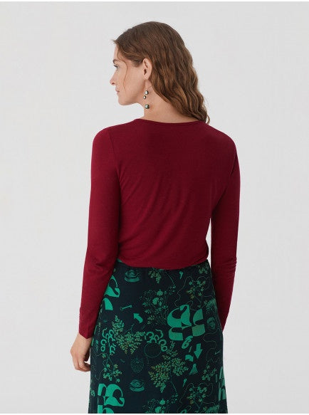 Nice Things Basic T-Shirt Dark Vine