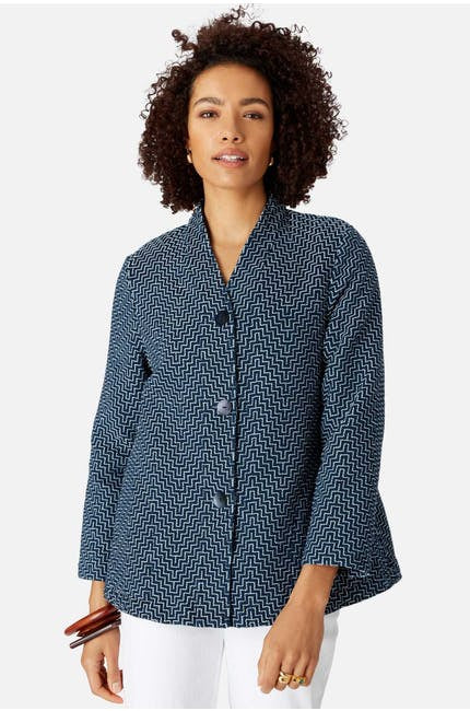 Sahara Aztec Jaquard Denim Jacket Midnight