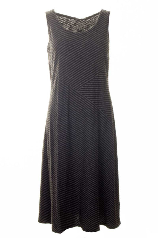 Cut Loose Seamed Tank Dress Black Stripe