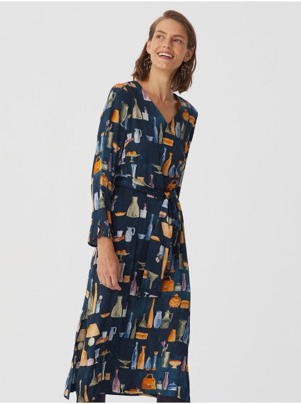 Nice Things Morandiana Print Dress Navy