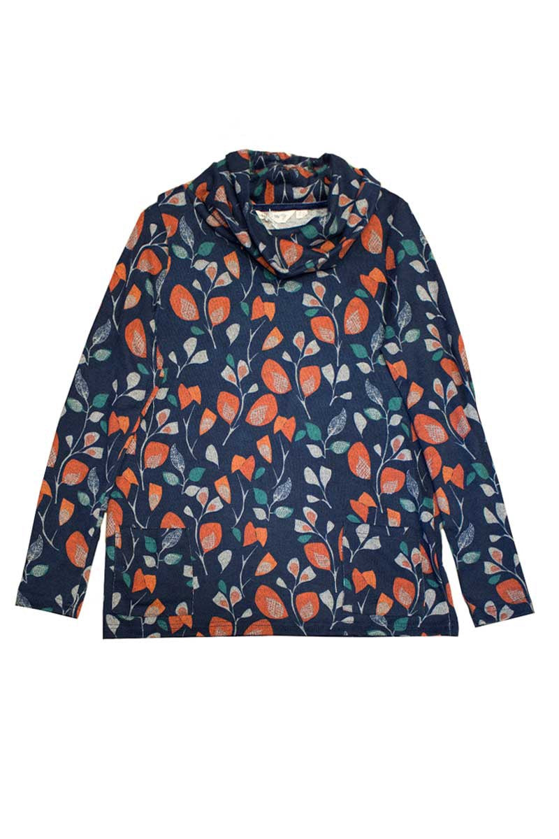 Lily and Me Relaxed Jumper Flower Trail Navy