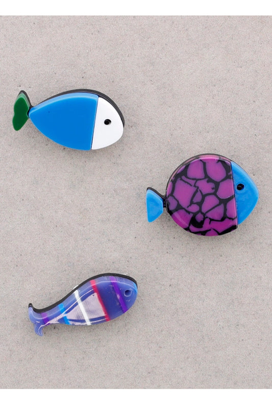 Fish Trio Brooch Set