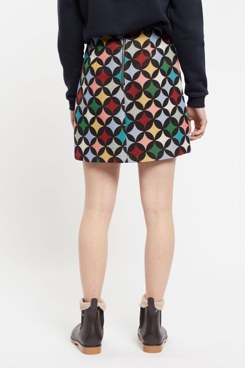 Louche Aubin Circles Jacquard Mini Skirt