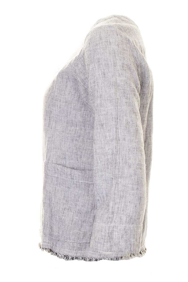 Cut Loose 3/4 Shell Cross Hatch Top Laundered