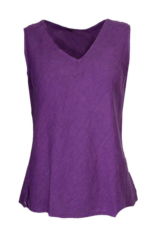 Cut Loose V-Neck Bias Tank Damson