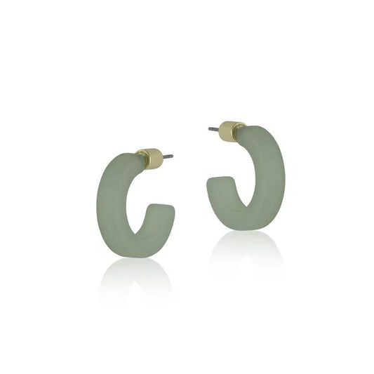 Big Metal Jewellery Daphne Hoop Earrings Sage