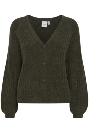 Ichi Amara Cardigan Ivy Green