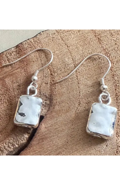 Block Bead Drop Earrings