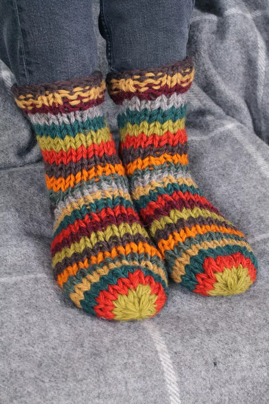 Pachamama Grassington Sofa Socks Red