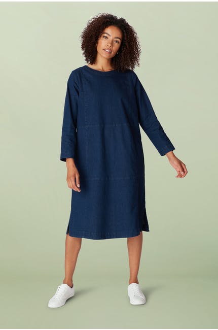 Sahara Stretch Denim Flared Dress