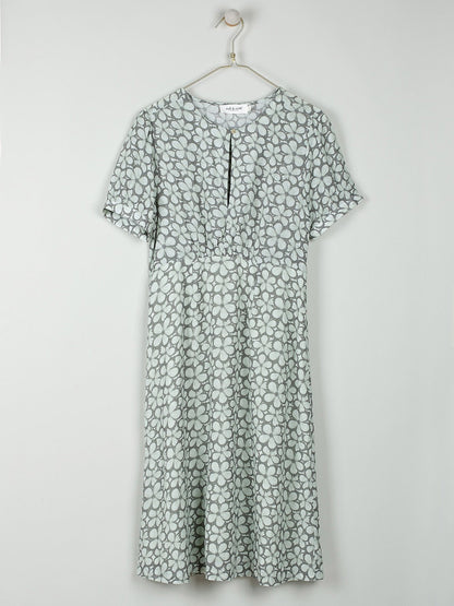 Indi & Cold Floral Print Midi Dress Cyan