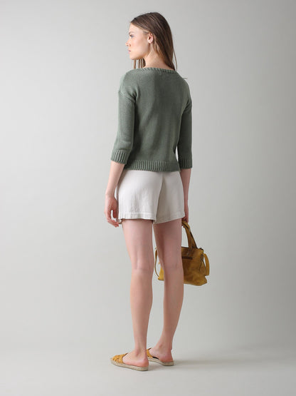 Indi & Cold Recycled Fibred Sweater Khaki
