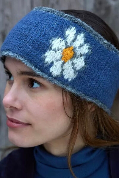 Pachamama Daisy Headband Denim
