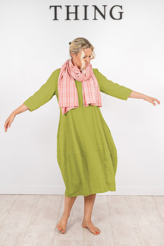 Linen Seamed 7149 Dress